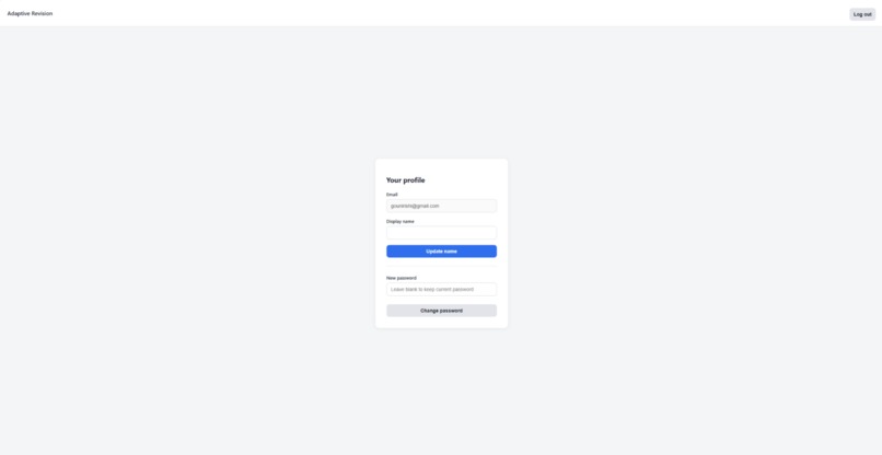 Adaptive revision planner – screenshot 1