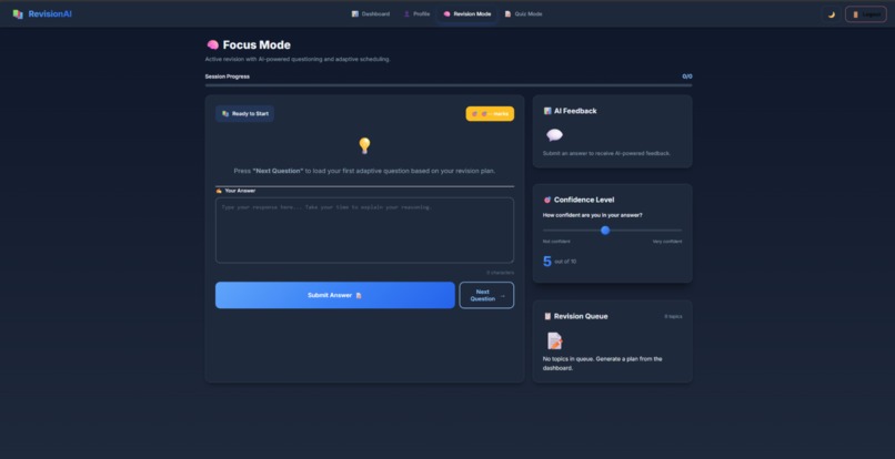 Adaptive revision planner – screenshot 4