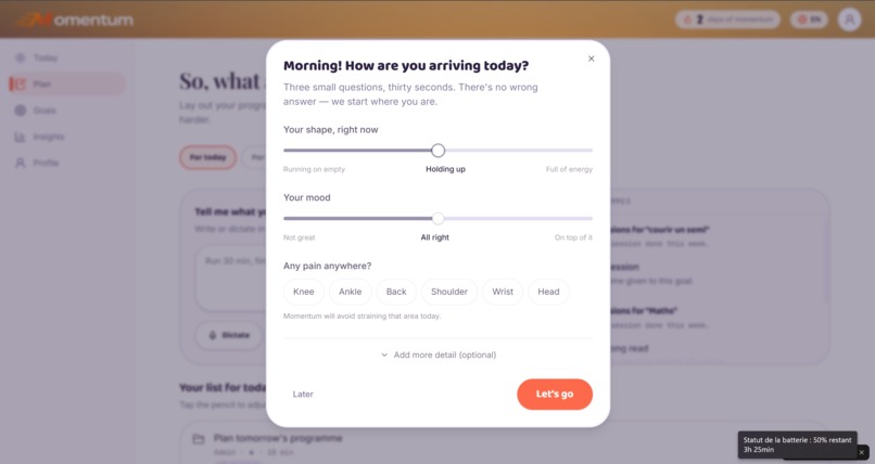 Momentum – screenshot 2