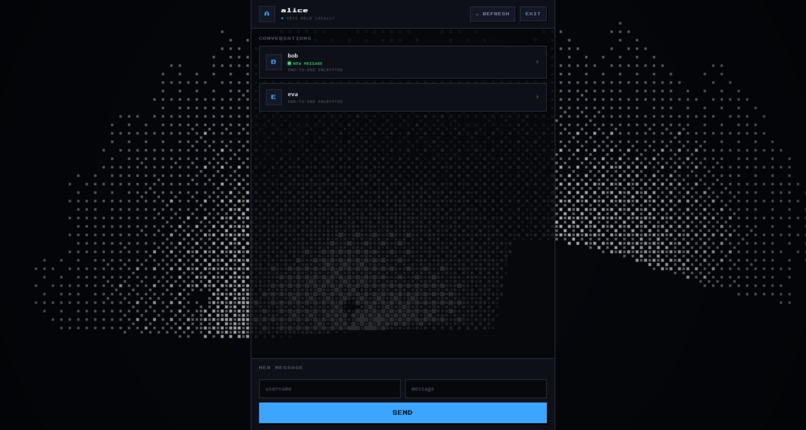 NoBackdoorMessaging: End-to-End Encryption Messaging App – screenshot 3