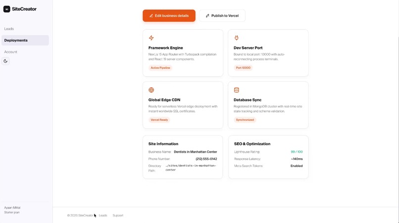 SiteCreator – screenshot 2
