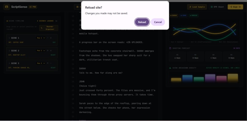 ScriptSense AI — Hollywood Production Intelligence Engine – screenshot 2