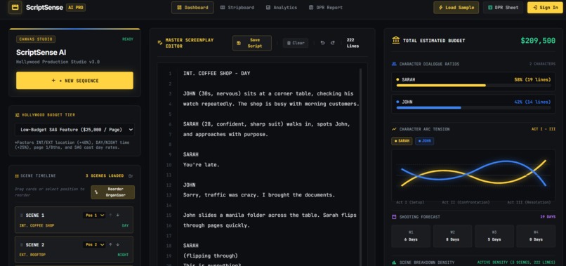 ScriptSense AI — Hollywood Production Intelligence Engine – screenshot 10