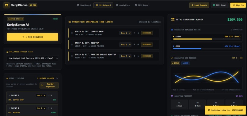 ScriptSense AI — Hollywood Production Intelligence Engine – screenshot 12