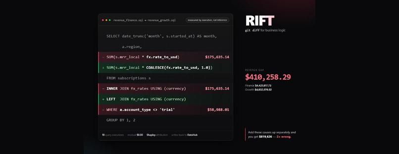 RIFT — git diff for business logic – screenshot 4