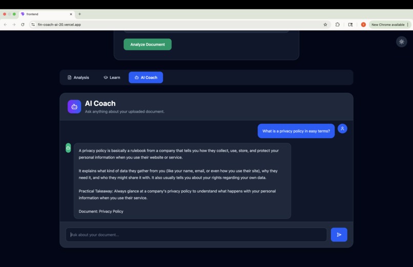 Fincoach AI – screenshot 4