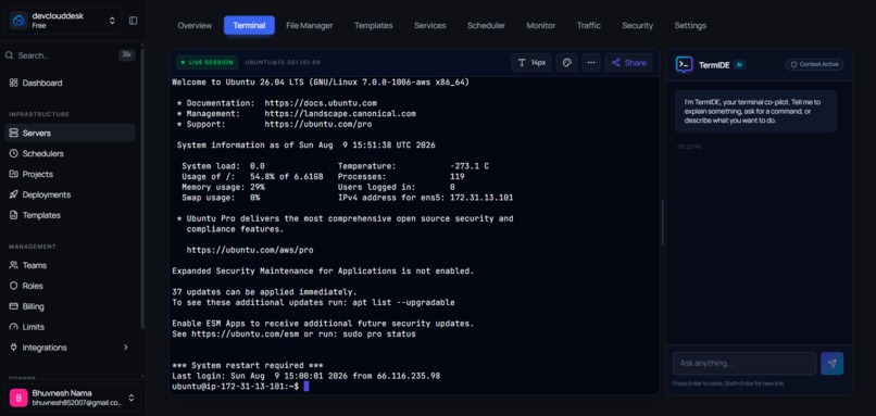 DevCloudDesk – screenshot 5