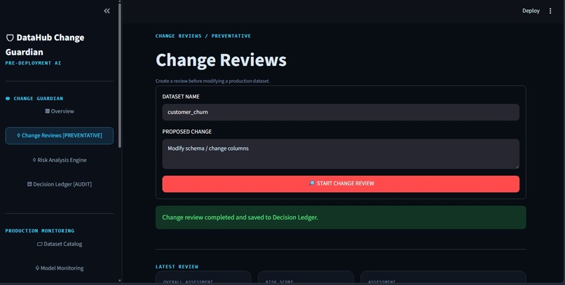DataHub Change Guardian – screenshot 3
