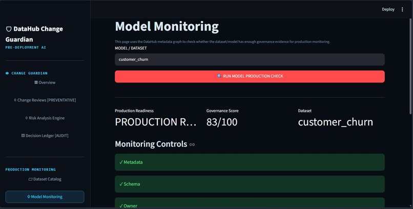 DataHub Change Guardian – screenshot 4