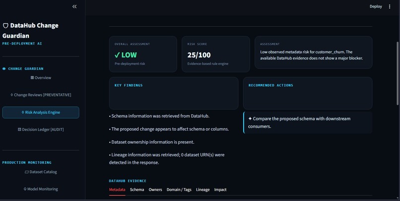 DataHub Change Guardian – screenshot 6