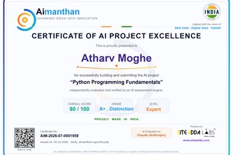 Certificates of Atharv Moghe