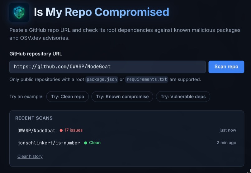 Is my repo compromised – screenshot 2