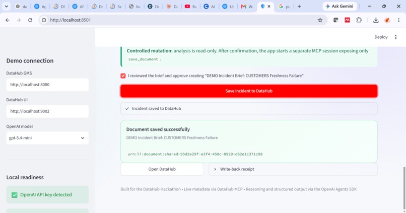 DataHub Blast Radius Agent – screenshot 2