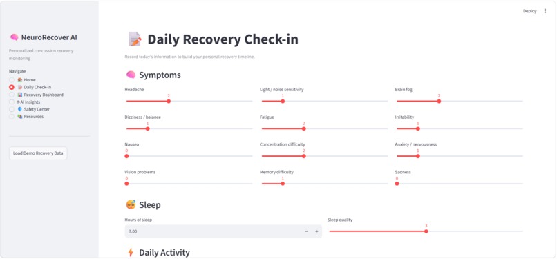 NeuroRecover AI – screenshot 2