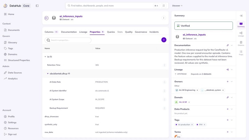 DataHub Compliance Posture (DHCP) – screenshot 3