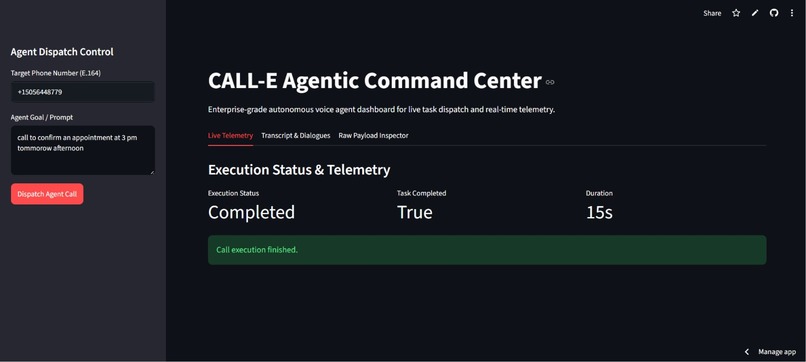 Call-E Agentic Command Center – screenshot 3