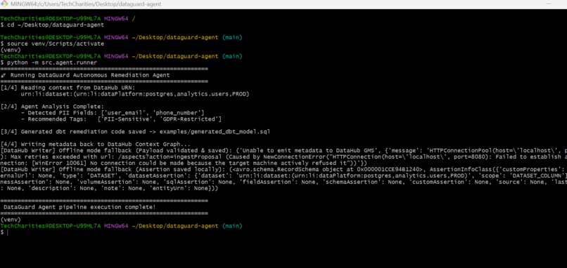 DataGuard: Autonomous PII Agent – screenshot 2