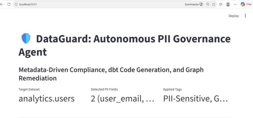 DataGuard: Autonomous PII Agent – screenshot 4