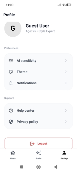 GLOWUP AI Studio App – screenshot 5