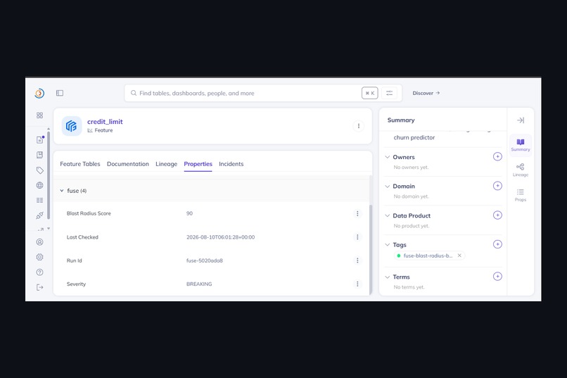 Fuse: the blast-radius agent for DataHub – screenshot 9