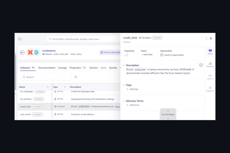 Fuse: the blast-radius agent for DataHub – screenshot 13