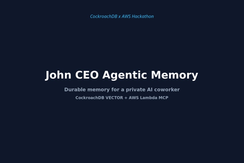 John CEO Agentic Memory – screenshot 1