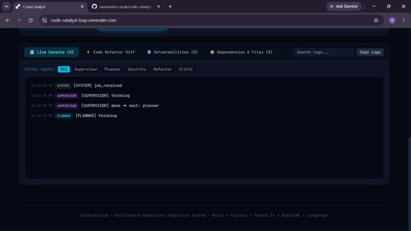 CodeCatalyst – screenshot 1