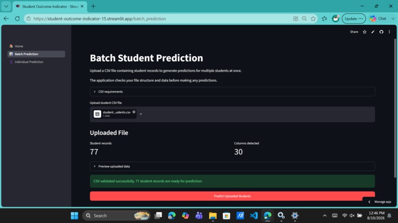 Student Outcome Indicator – screenshot 5