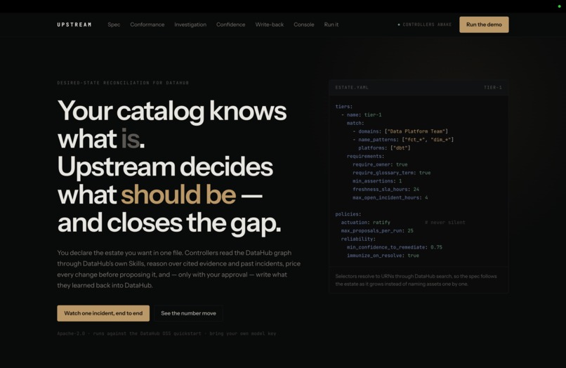 Upstream – screenshot 1