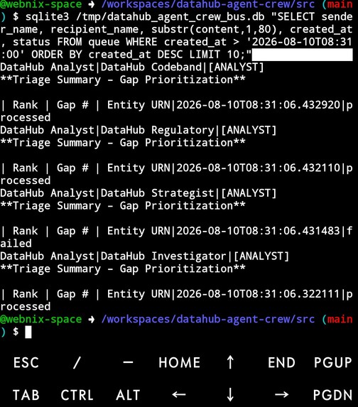 DataHub Agent Crew – screenshot 6
