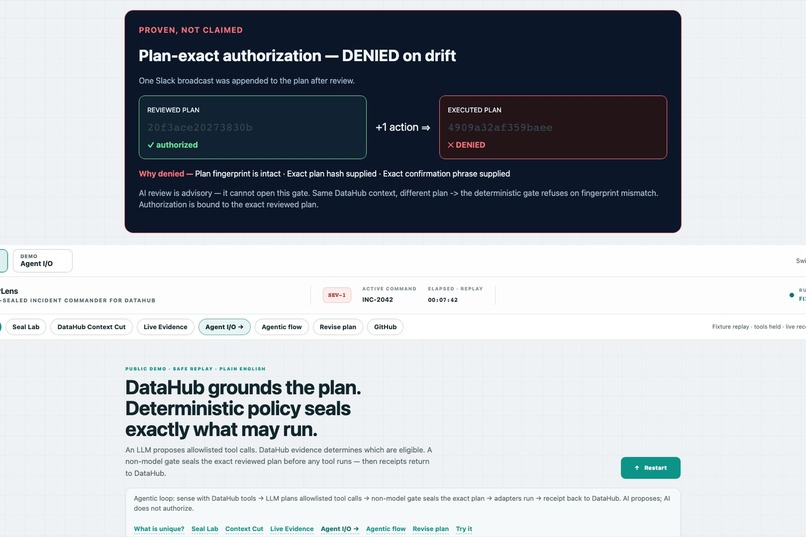 LedgerLens — Policy-Sealed Incident Commander – screenshot 2