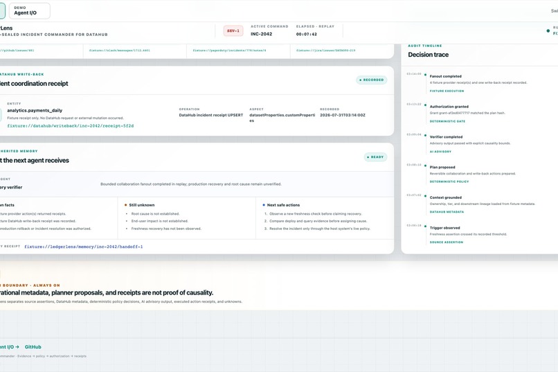 LedgerLens — Policy-Sealed Incident Commander – screenshot 4
