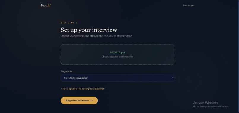 mock inerview – screenshot 2