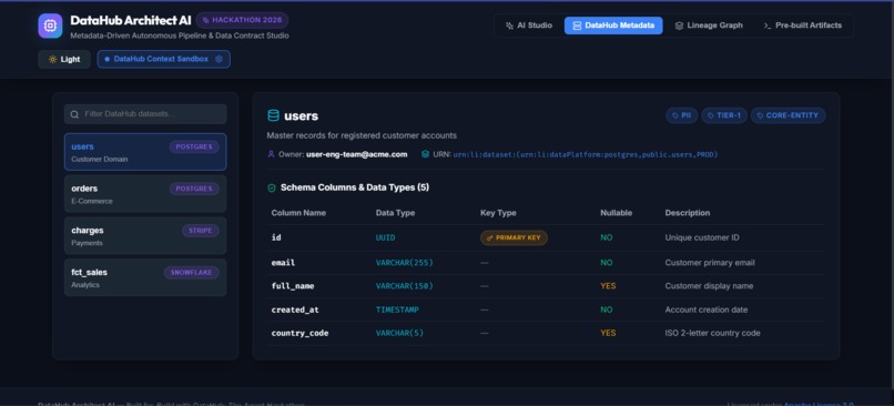 DataHub Architect AI – screenshot 3