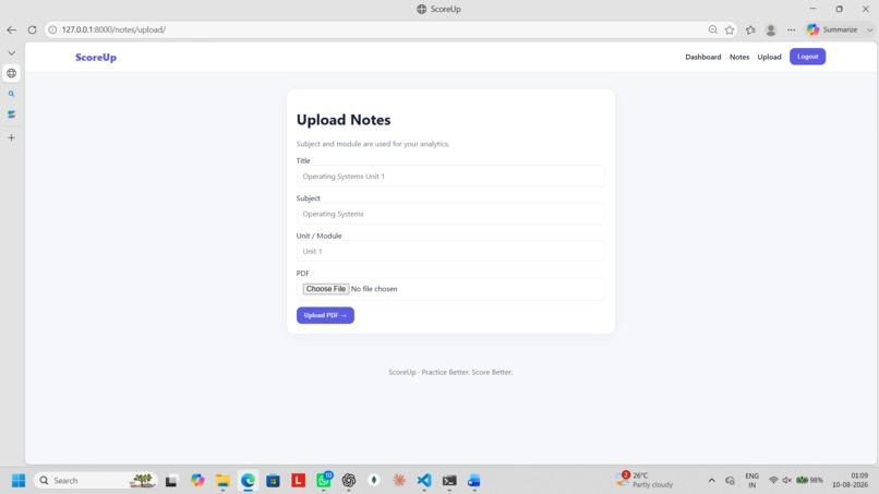 ScoreUp – AI Exam Practice & Evaluation – screenshot 3