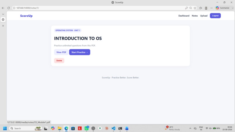 ScoreUp – AI Exam Practice & Evaluation – screenshot 4