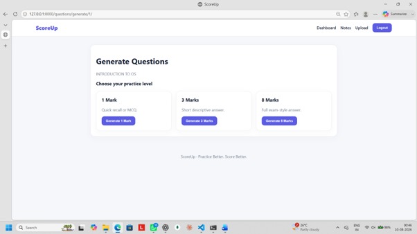 ScoreUp – AI Exam Practice & Evaluation – screenshot 5