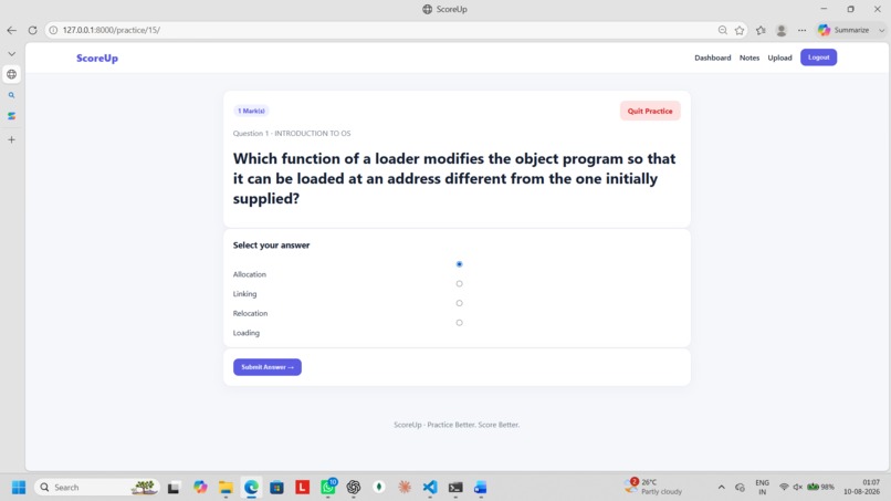 ScoreUp – AI Exam Practice & Evaluation – screenshot 6