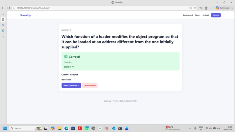 ScoreUp – AI Exam Practice & Evaluation – screenshot 7