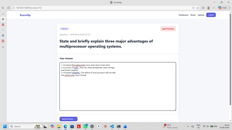 ScoreUp – AI Exam Practice & Evaluation – screenshot 8