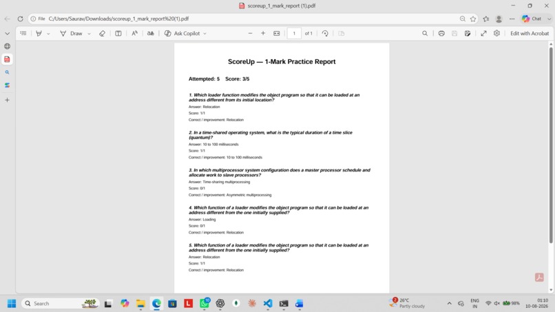 ScoreUp – AI Exam Practice & Evaluation – screenshot 14