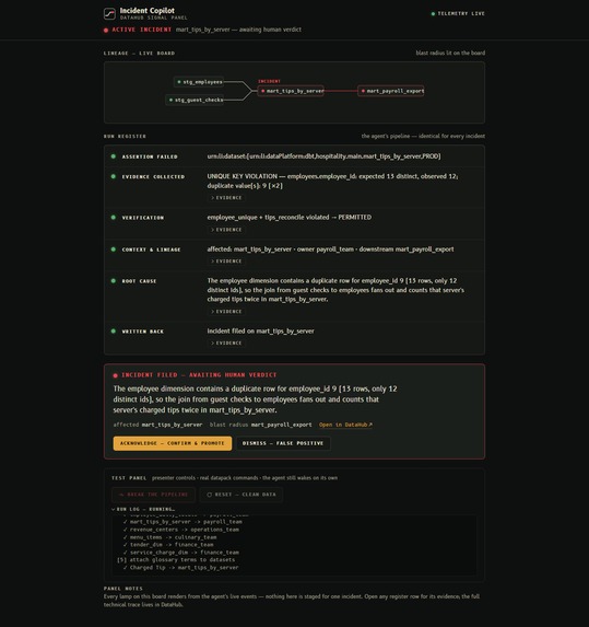 DataHub Incident Copilot – screenshot 3