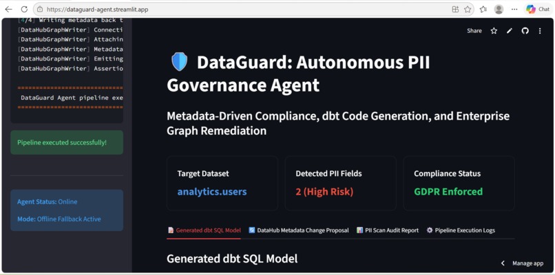 DataGuard: Autonomous PII Agent – screenshot 9