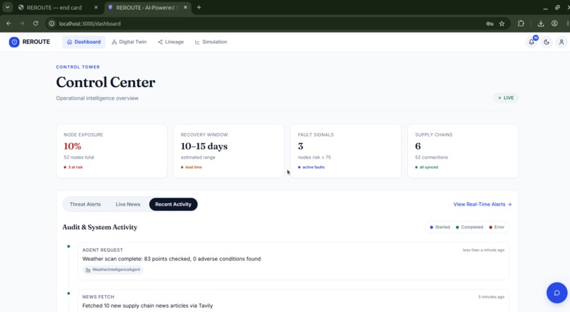 REROUTE — Supply-Chain Incident Response on DataHub – screenshot 7