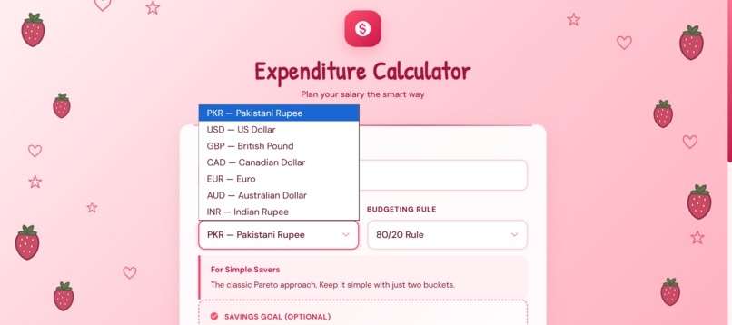Expenditure Calculator – screenshot 3