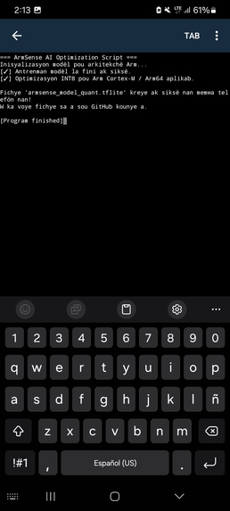 ArmSense AI — Edge TinyML Controller – screenshot 2