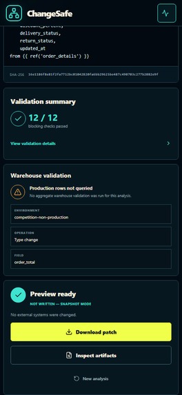 ChangeSafe – screenshot 1