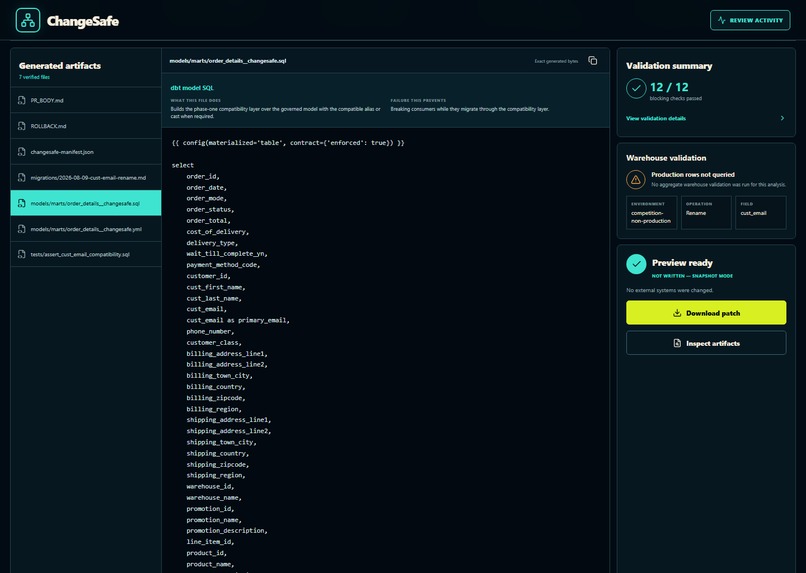 ChangeSafe – screenshot 1