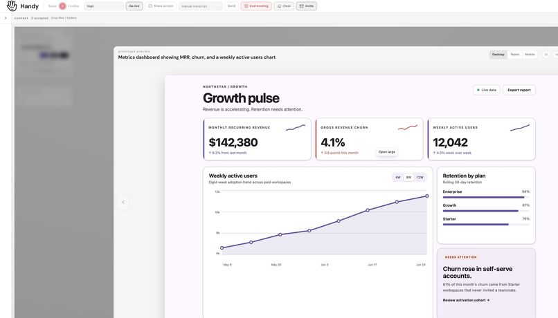 Handy: Live meetings, with context. – screenshot 7