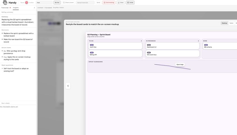 Handy: Live meetings, with context. – screenshot 8